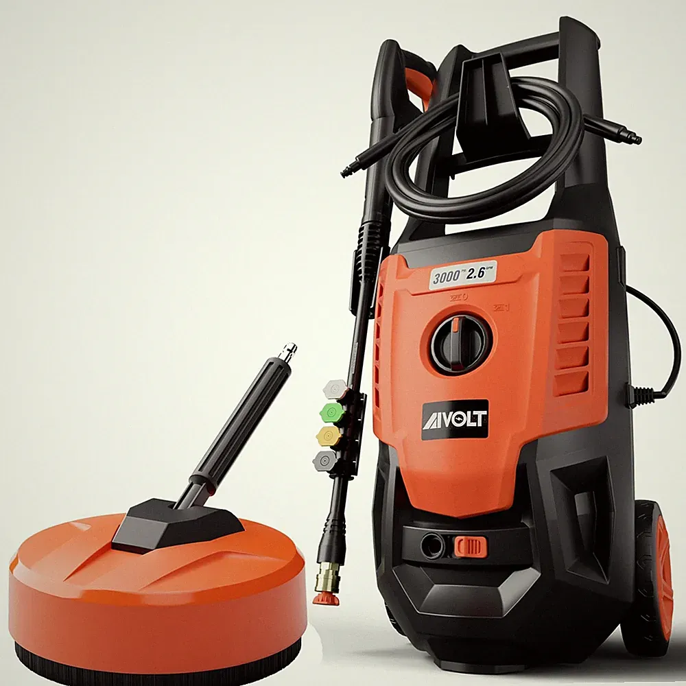 ORANGE - AIVOLT ELECTRIC PRESSURE WASHER WITH 12" PRESSURE WASHER SURFACE CLEANE