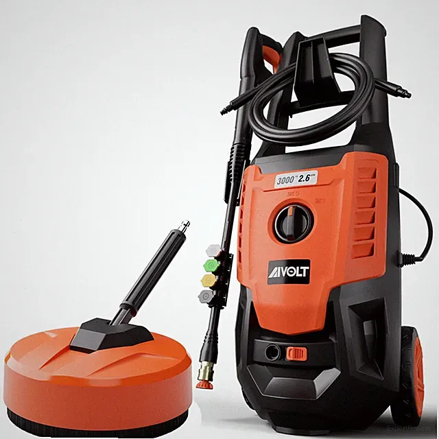 ORANGE - AIVOLT ELECTRIC PRESSURE WASHER WITH 12" PRESSURE WASHER SURFACE CLEANE