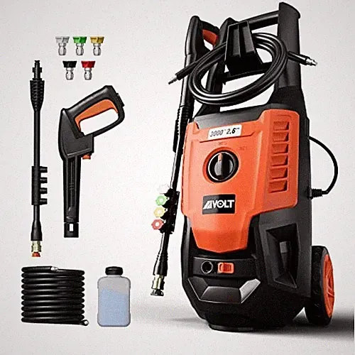 ORANGE/BLACK - AIVOLT ELECTRIC PRESSURE WASHER WITH 12" PRESSURE WASHER SURFACE