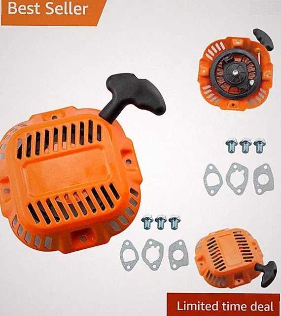 Orange Generac Recoil Starter Assembly for Power Washers - Durable and Reliable