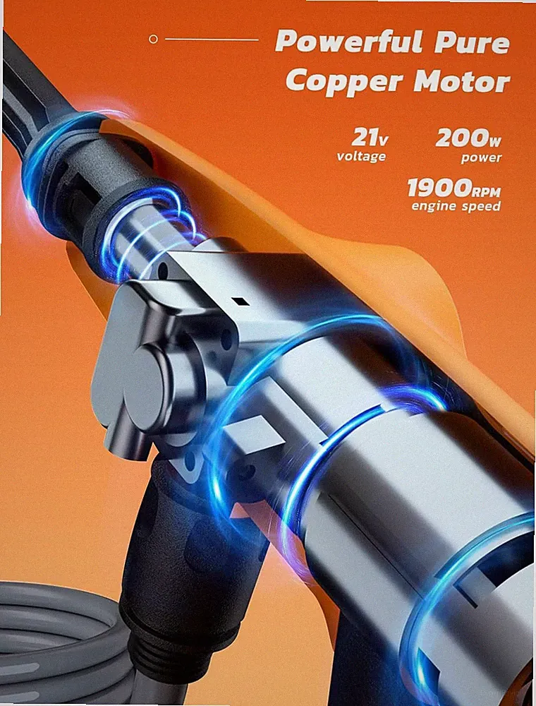 ORANGE - JCTC PORTABLE PRESSURE WASHER CORDLESS, 1.85MPA PRESSURE WASHER 4AH