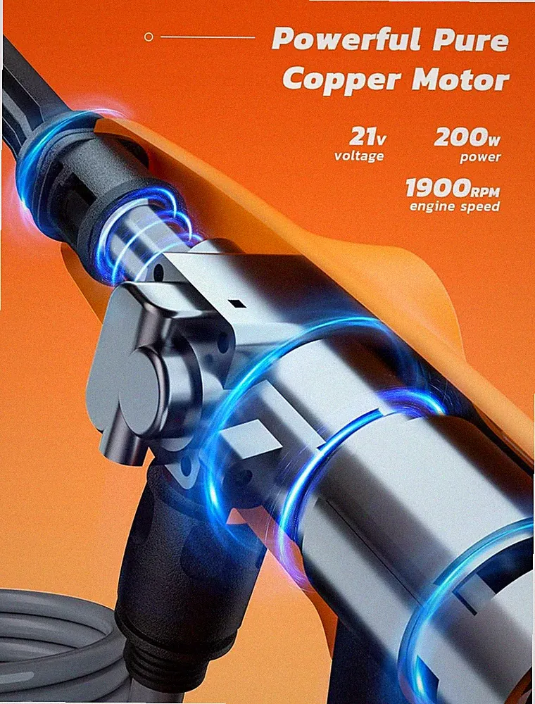 ORANGE - JCTC PORTABLE PRESSURE WASHER CORDLESS, 1.85MPA PRESSURE WASHER 4AH