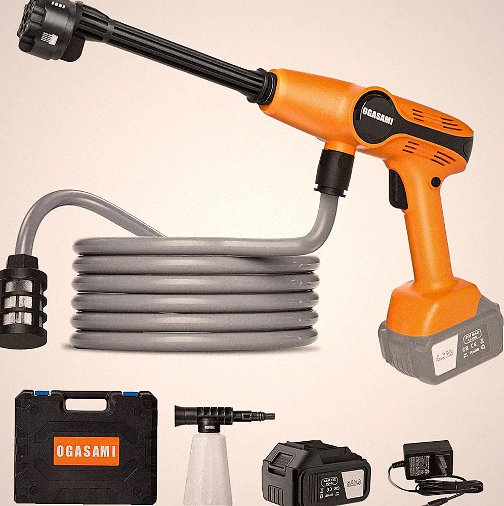 ORANGE - JCTC PORTABLE PRESSURE WASHER CORDLESS 1.85MPA PRESSURE WASHER