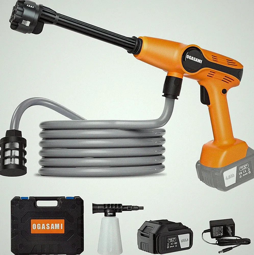 ORANGE - JCTC PORTABLE PRESSURE WASHER CORDLESS 1.85MPA PRESSURE WASHER