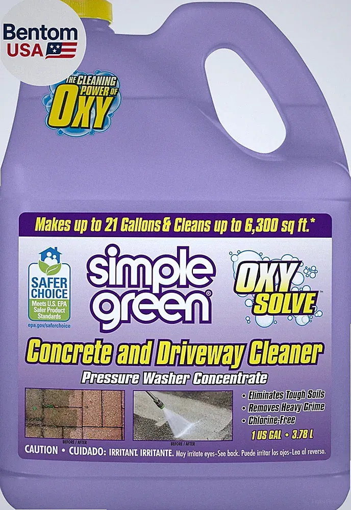 Oxy Solve Concrete and Driveway Pressure Washer Cleaner, Purple, Unscented, 128