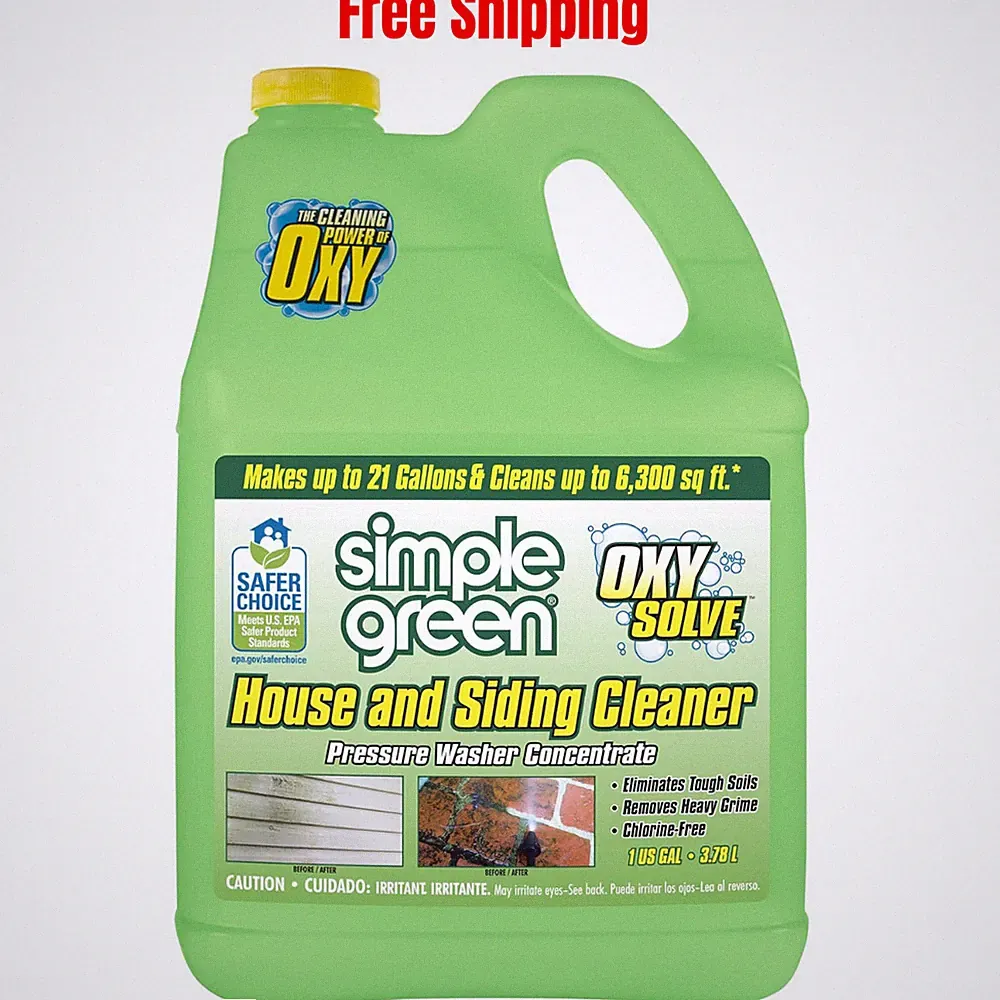 Oxy Solve House and Siding Pressure Washer Cleaner, Removes Stains, 1 Gallon