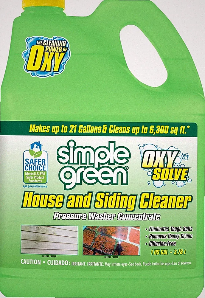 Oxy Solve House and Siding Pressure Washer Cleaner, Removes Stains, 1 Gallon