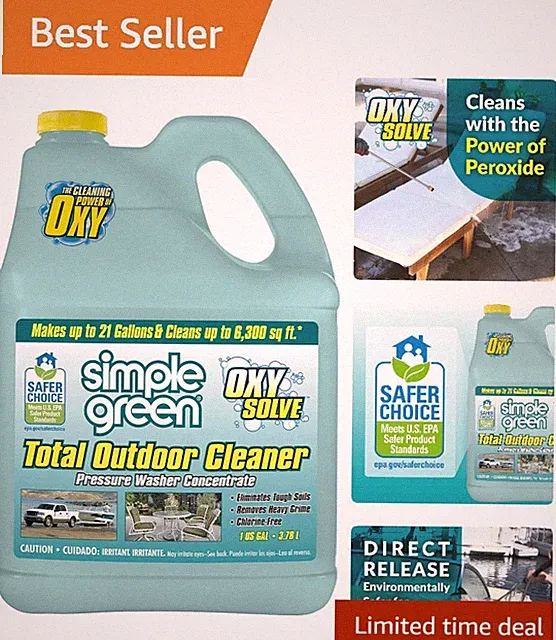 Oxy Solve Outdoor Pressure Washer Cleaner - Effective & Family-Safe Formula