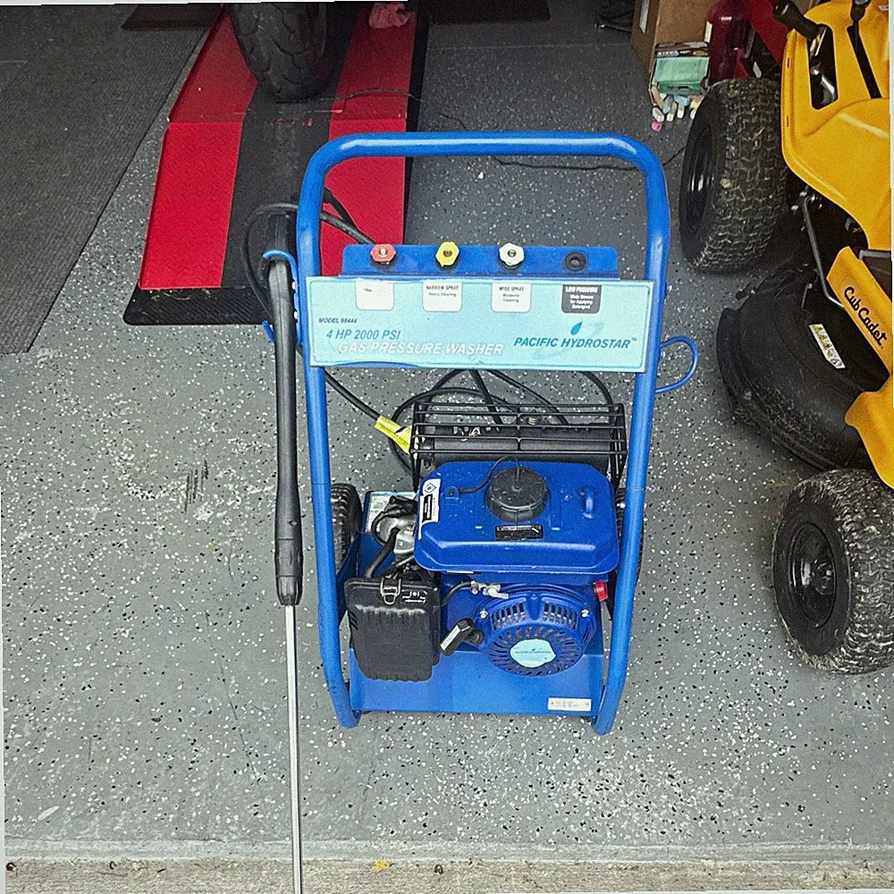 Pacific Hydrostar HP 2000 PSI Wheel-Mounted Pressure Washer w/ Wand, Hose