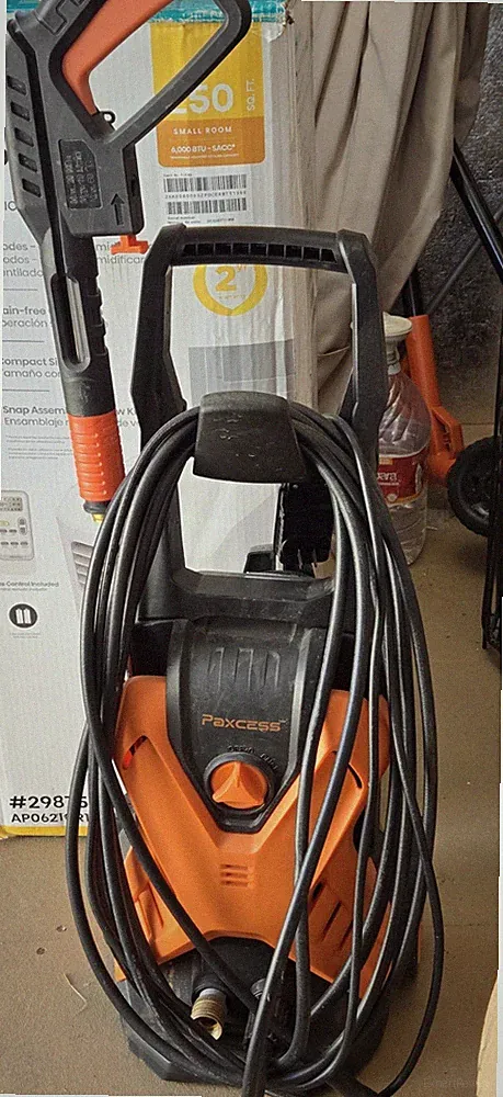 Paxcess Electric Wheel-Mounted Pressure Washer with Hose and Spray Gun