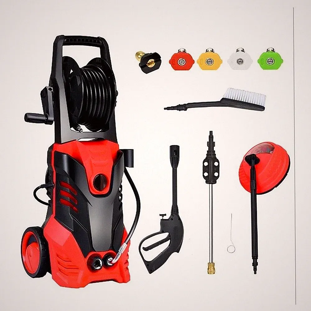 Pemberly Row 3000 PSI Electric High Pressure Washer 2 GPM 2000W in Red
