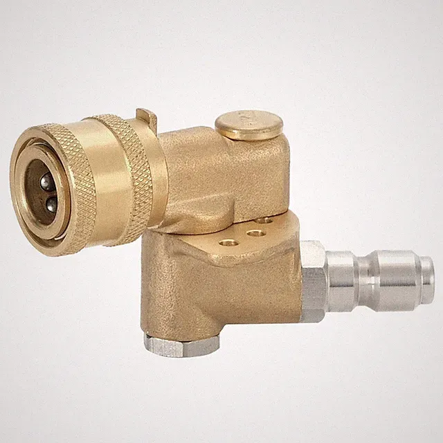 Pivoting Coupler for Pressure Washer Spray Nozzle, Gutter Cleaner Attachment for