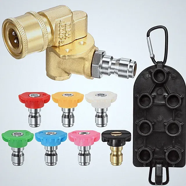 Pivoting Coupler Kit 180 Degree with 5 Angles, 7 Spray Nozzle Tips, 4.5GPM