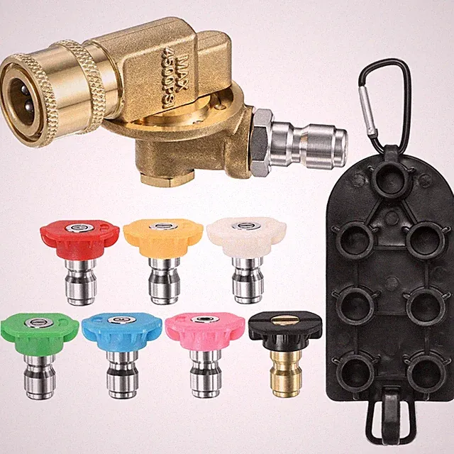 Pivoting Coupler Kit 240 Degree with 7 Angles, 7 Spray Nozzle Tips, 3.0GPM