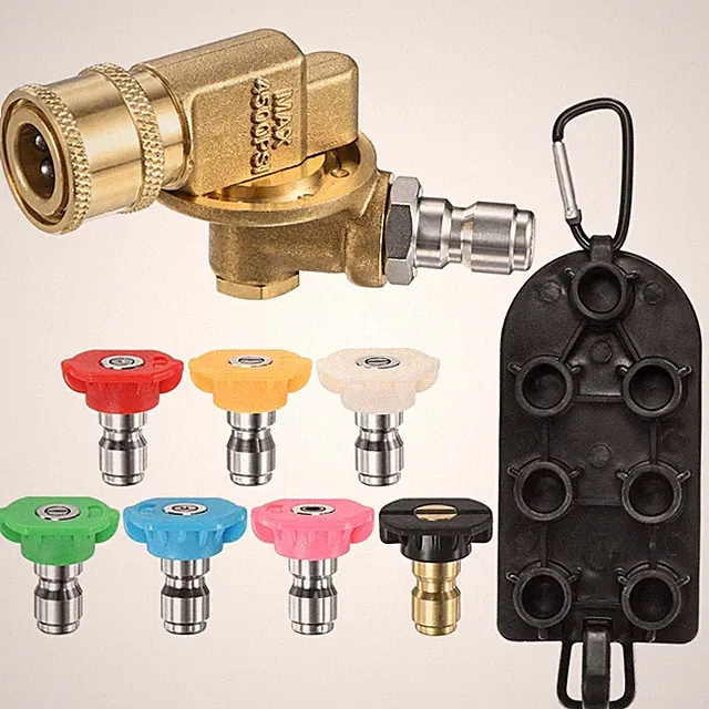 Pivoting Coupler Kit 240 Degree with 7 Angles, 7 Spray Nozzle Tips, 4.5GPM