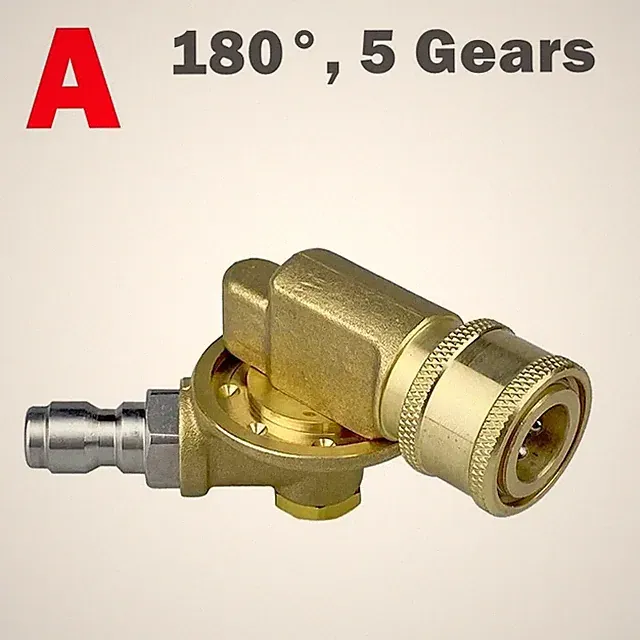 Pivoting Coupler With Quick Connection Pressure Washer Attachment Adaptor