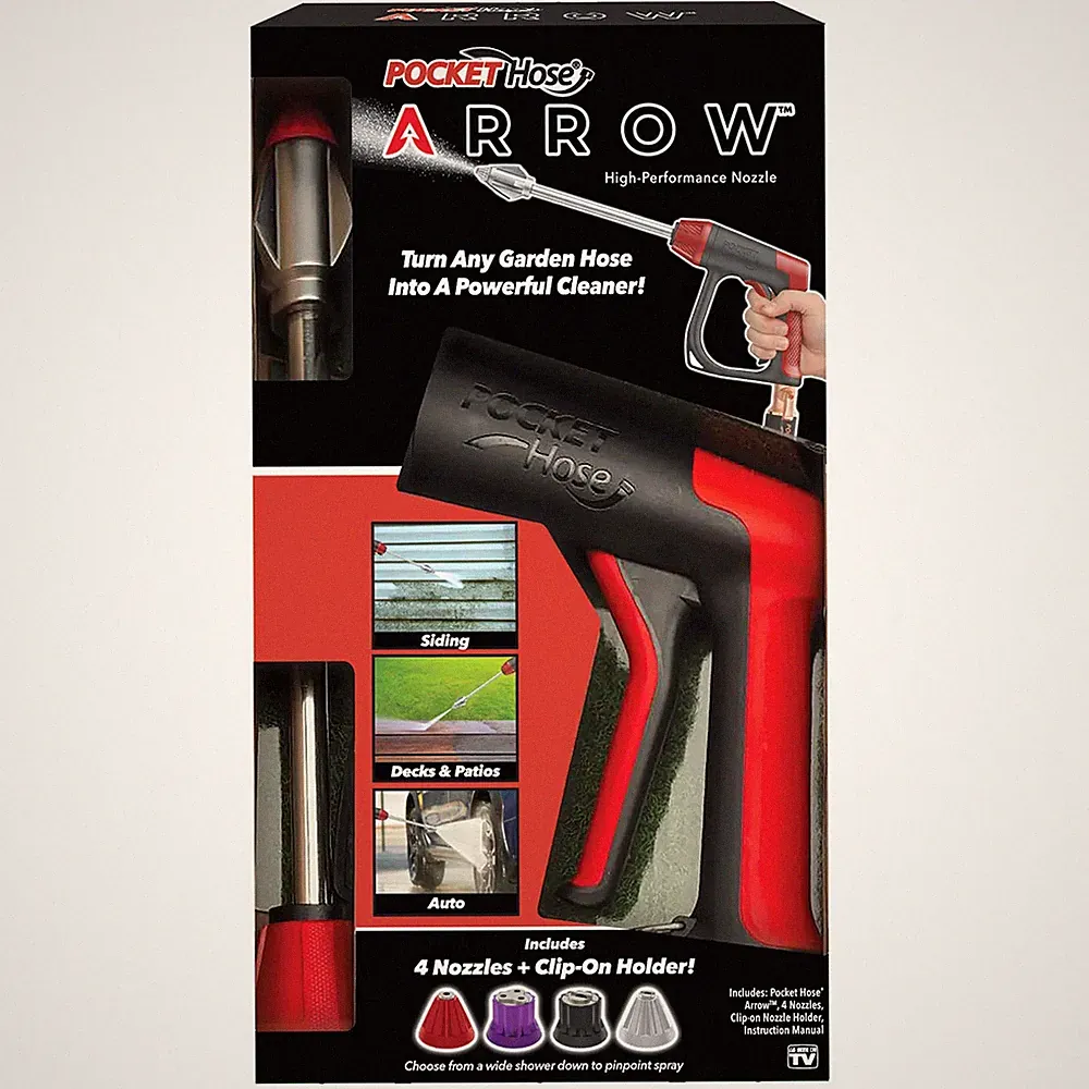 Pocket Hose Arrow 4 Spray Modes Power Washer NEW