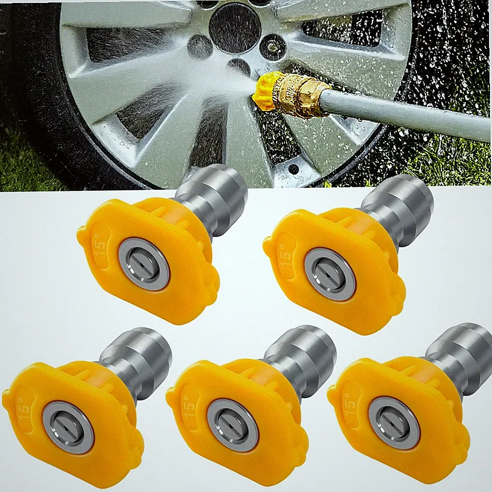 Podoy Pressure Washer Sprayer Nozzle Tip 1/4" Size 3.0, Yellow