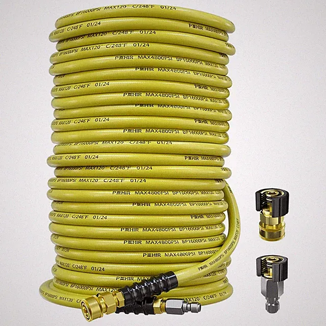 POHIR 100ft Pressure Washer Hose 3/8" 4800 PSI, Power Washer Hose with 3/8 Qu...