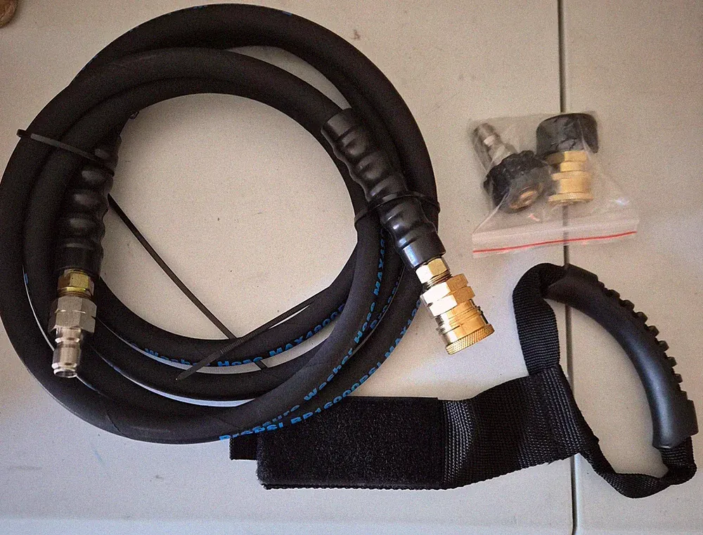 POHIR 10FT Pressure Washer Whip Hose 4800psi 3/8'' Steel Wire Braided