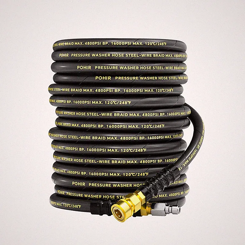 Pohir 3/8 Pressure Washer Hose 70Ft 4800Psi Power Washer Hose Steel Wire