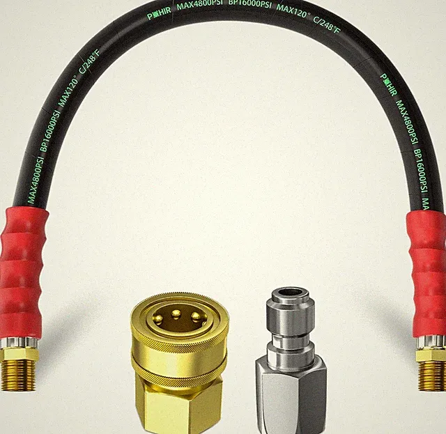 POHIR 3/8" Pressure Washer Whip Hose 2FT, Short Reel Connector for Power Washing