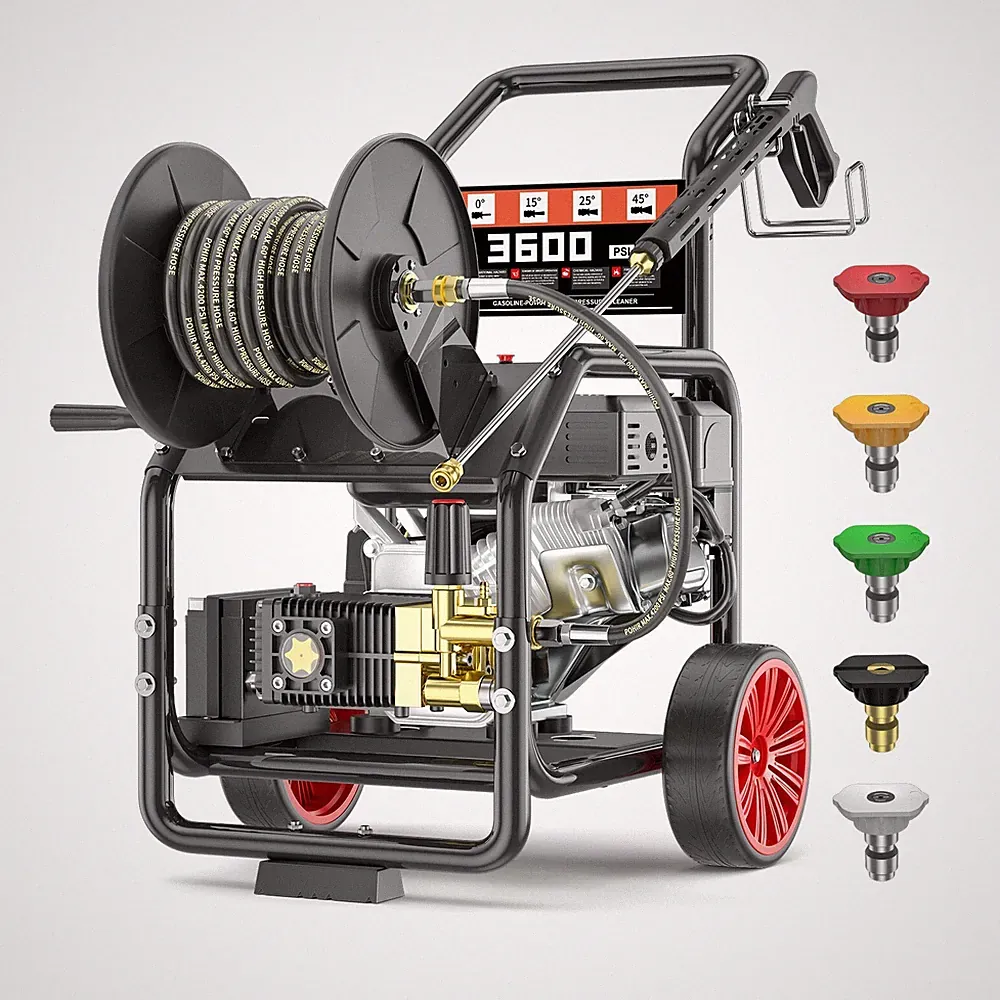 POHIR 3600 PSI Gas Pressure Washer 3.3 GPM 7 HP 212cc One-Button Start Washer