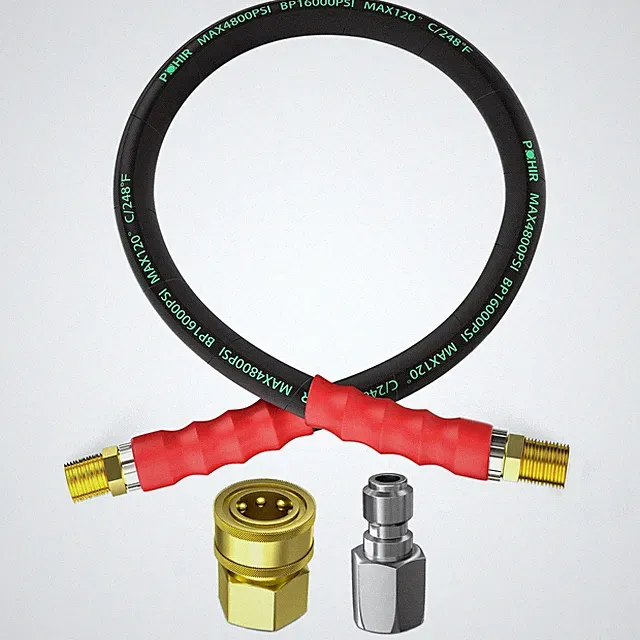 POHIR 3FT Pressure Washer Jumper Hose, 4800 PSI Pressure Washer Whip Hoses 3/...