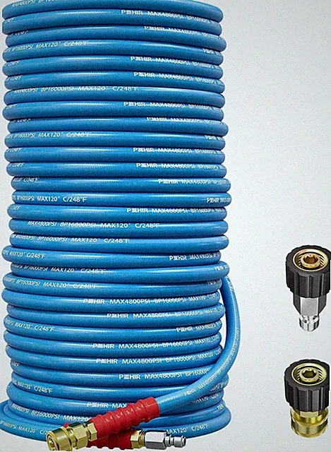 POHIR 4800PSI 150FT Pressure Washer Hose 3/8" Flexible Power Wire Extension Hose