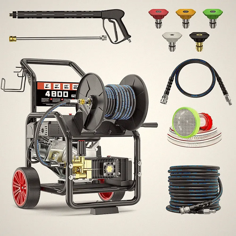POHIR 4800PSI Gas Pressure Washer 4.0 GPM 500cc 18HP Electric Start 50FT Hose