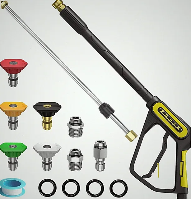 POHIR 5000PSI Pressure Washer Gun, 40 Inch Adjustable Length with 3/8" yellow