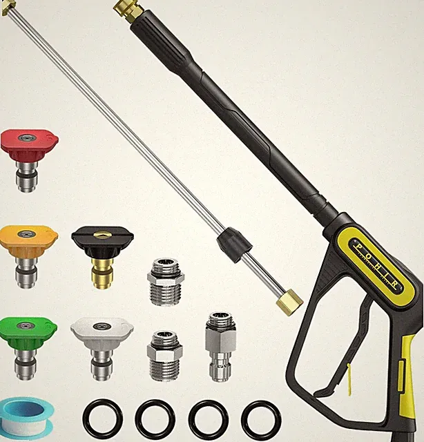 POHIR 5000PSI Pressure Washer Gun, 40 Inch Adjustable Length with 3/8" yellow
