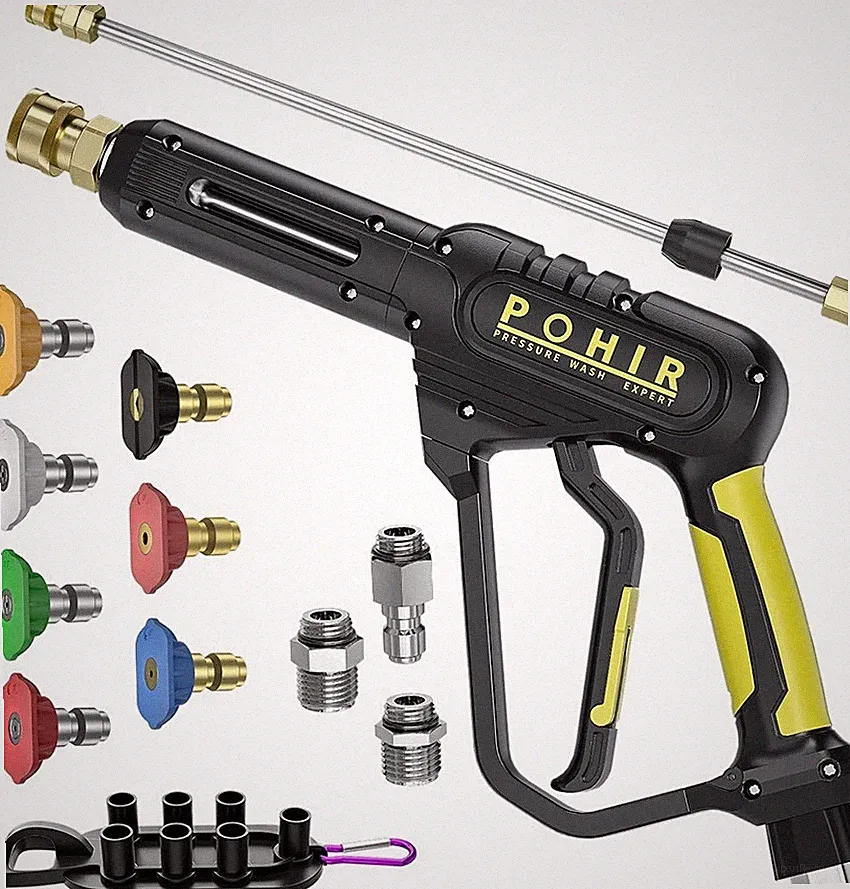 POHIR High Pressure 3600PSI Car Power Washer Gun Spray Wand Lance Nozzle Kit