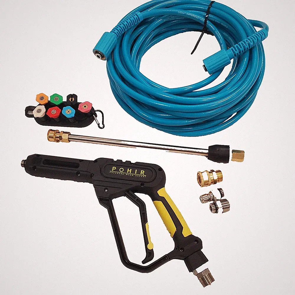 POHIR Pressure Washer Gun and 50FT Hose Kit, 4000 PSI Power Washer Gun w 7 tips