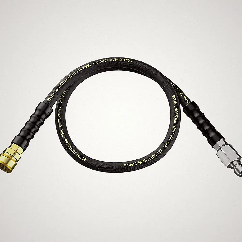 POHIR Pressure Washer Hose - 5 FT Whip with 3/8'' Quick 5FT, Black