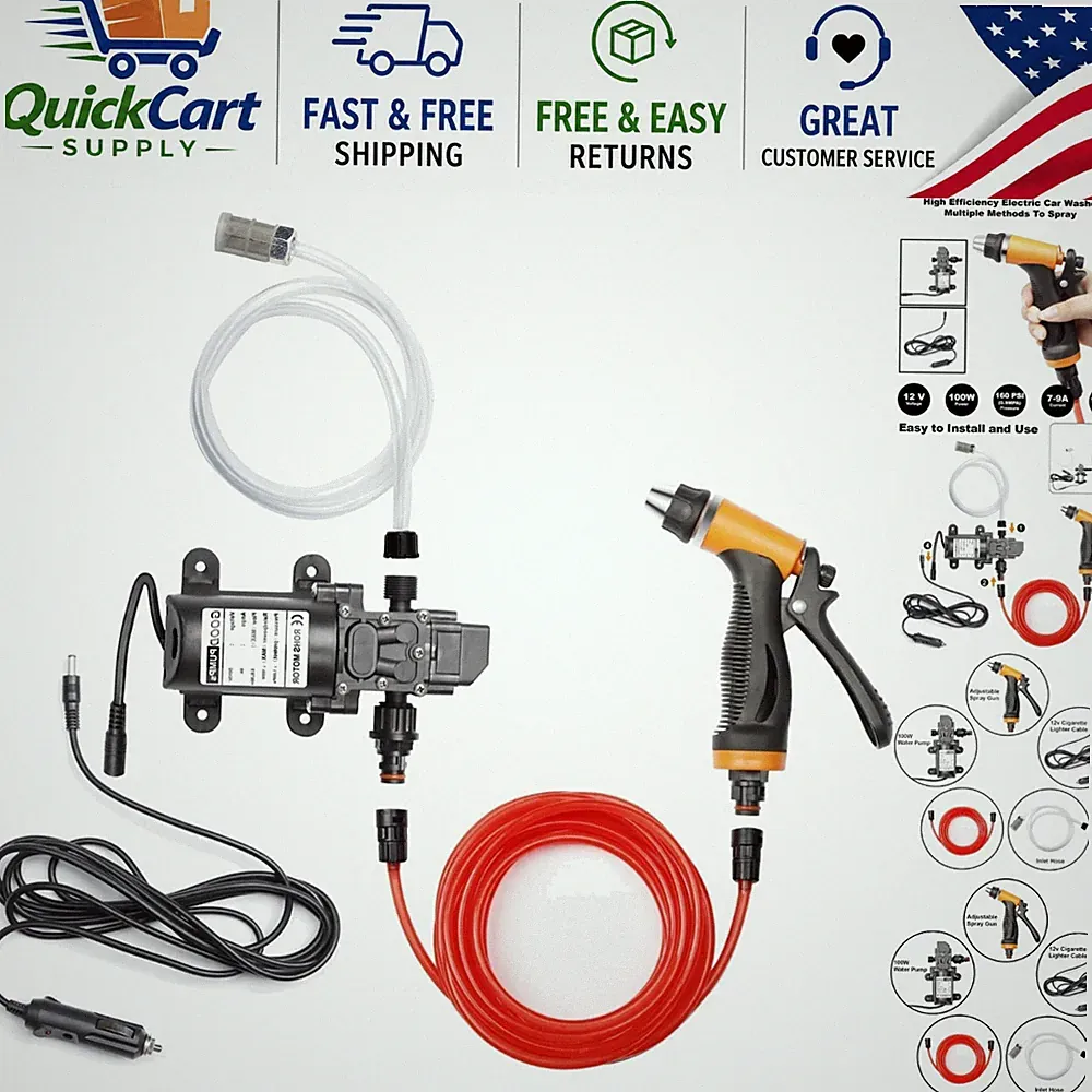 Portable 100W Electric Pressure Washer – Perfect for Car, Bike & Garden Cleaning
