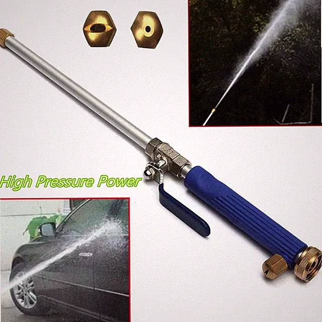 Portable Blue High Pressure Car SUV Body Washer Sprayer Cleaner Nozzle Water Gun