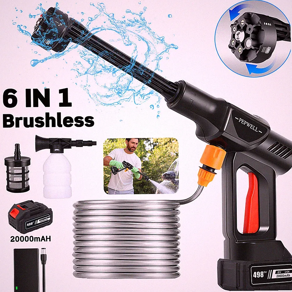 Portable Cordless Car High Pressure Washer Jet Water Wash Cleaner Gun w/ Battery