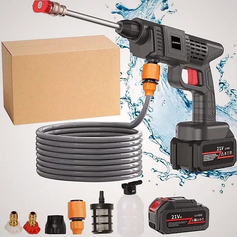 Portable Cordless Electric High Pressure Water Spray Gun Car Washer Cleaner Hot