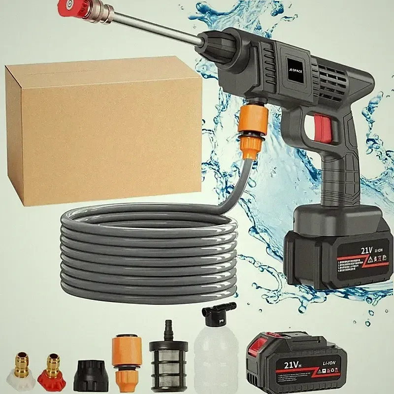 Portable Cordless Electric High Pressure Water Spray Gun Car Washer Cleaner NEW