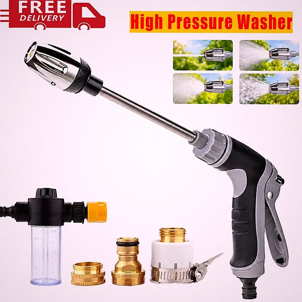 Portable Cordless Electric High Pressure Water Spray Gun Car Washer Tool
