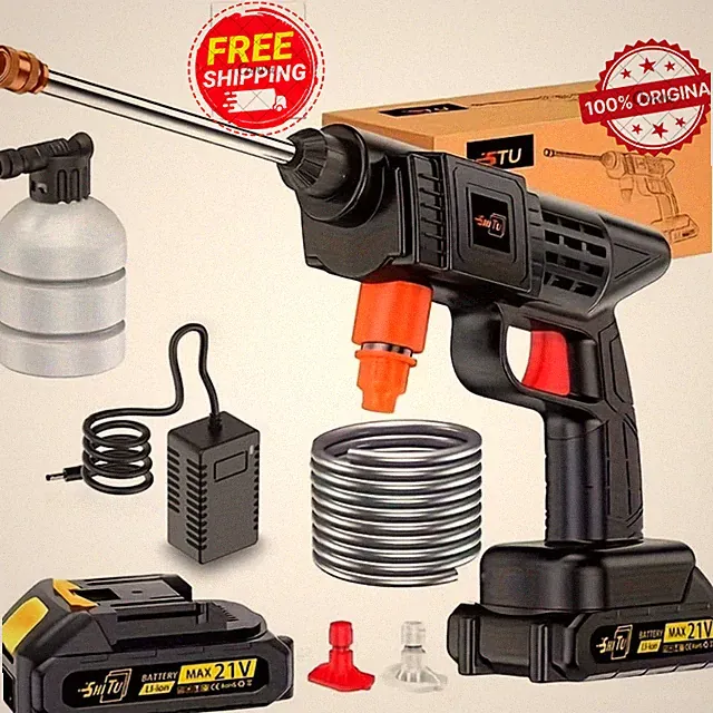 Portable Cordless High Pressure Washer Rechargeable Water Spray Gun