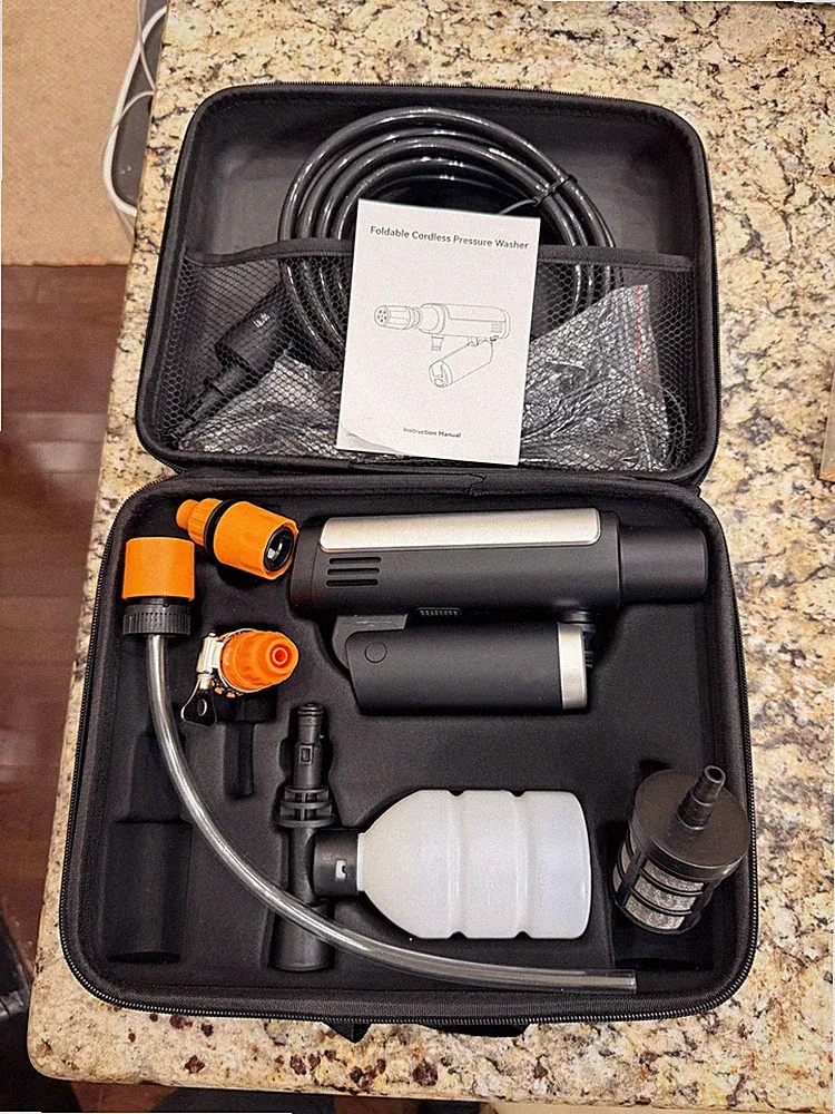 Portable Cordless Pressure Washer Kit Orange Trigger