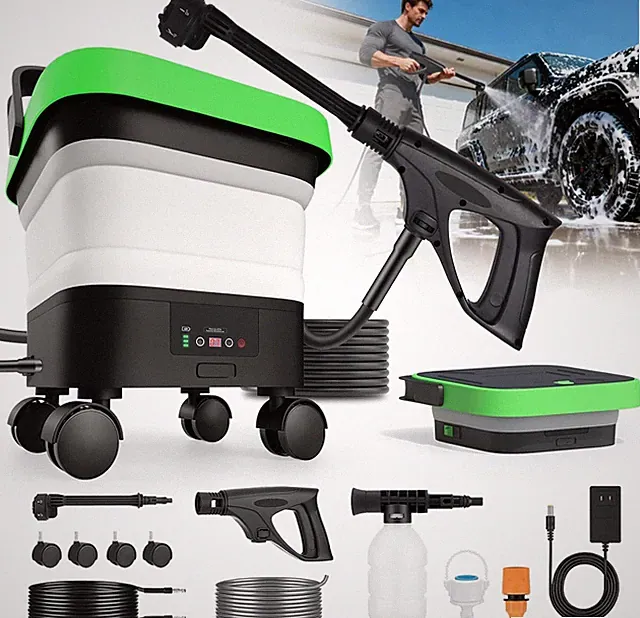 Portable Cordless Pressure Washer with 7 Nozzles & 3.5Gal Tank, Max 550PSI