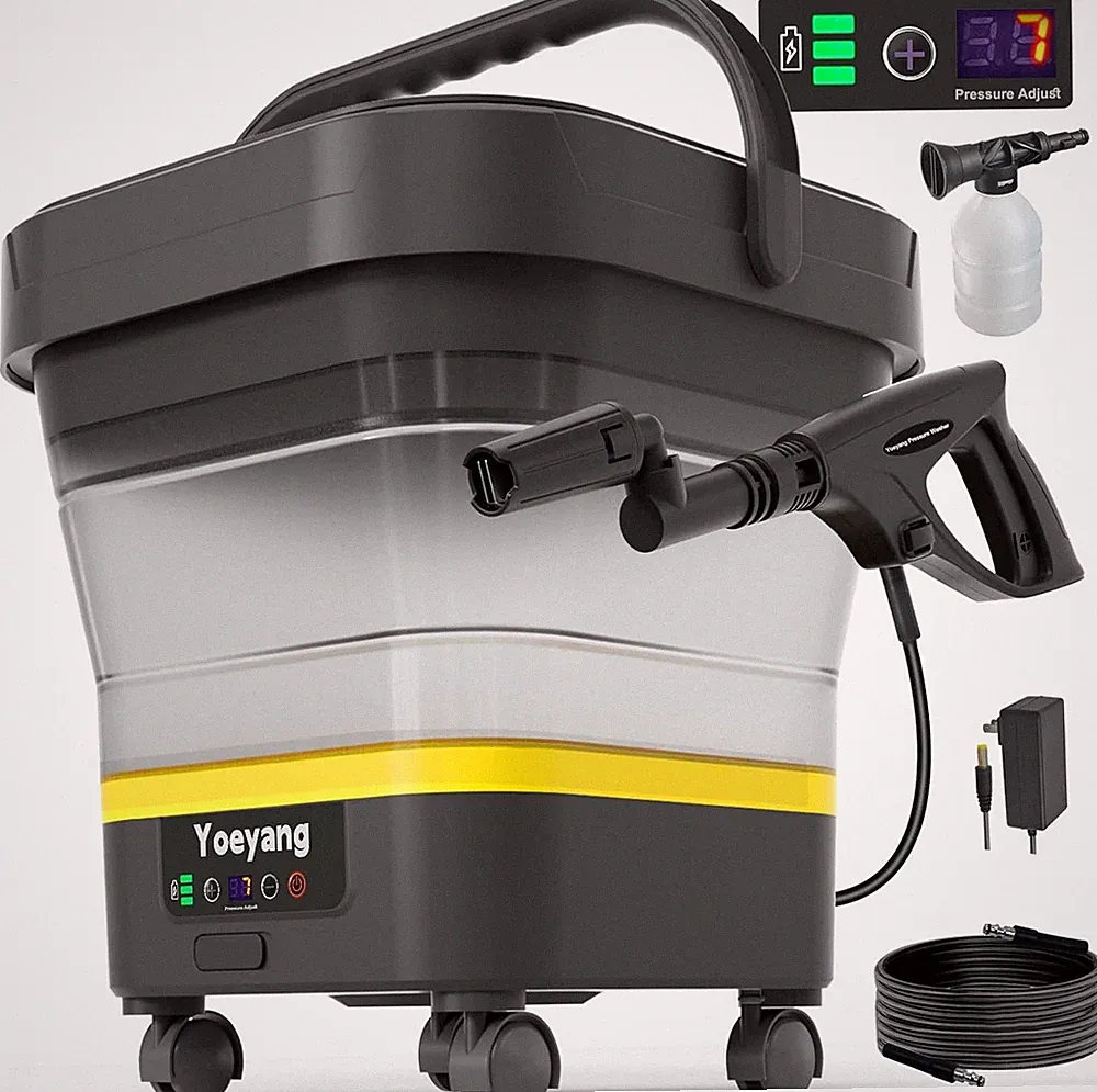 Portable Cordless Pressure Washer with Tank: 1200 PSI Foldable Power Washer – 3.