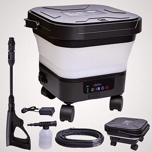 Portable Cordless Washer with 3.4Gal Tank, 580PSI, 7-Level Adjustable Sprayer...