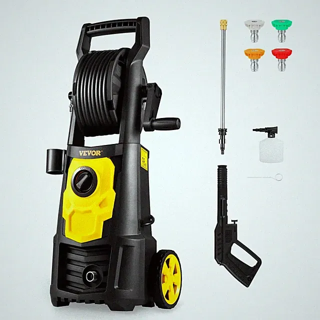 Portable Electric Pressure Washer 2000 PSI 1.76 GPM 5 Nozzles ETL Listed