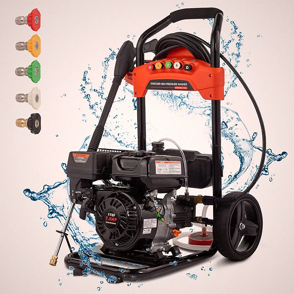Portable Gas Pressure Washer Gas Powered Washer 2700 PSI 2.3 GPM 198cc