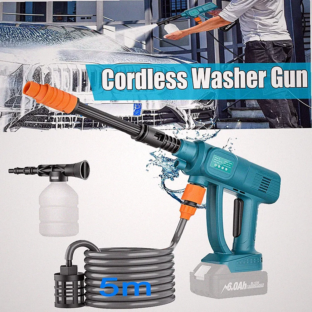 Portable High Cordless Pressure Washer gun Electric Battery Spray Gun For Makita