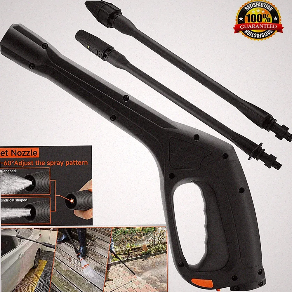 Portable High Pressure Water Spray Gun Car Washer Cleaner Tool Jet &Turbo Nozzle
